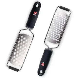 DI ORO® - Premium Grobe Edelstahl Zester und Reibe – Parmesanreibe, Käsereibe & Ingwerreibe - Perfekt für Kartoffeln, Zitrusfrüchte und Gemüse