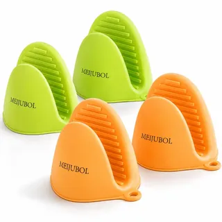 Silikon Ofenhandschuhe & Topflappen 2er-Set – hitzebeständig bis 230 °C (446 °F) – rutschfest, wasserdicht & lebensmittelecht – für Kochen Backen Grillen