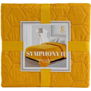 ESSEX - Tagesdecke Symphony, 170 x 210 cm, Bettüberwurf, 100% Polyester - Gelb