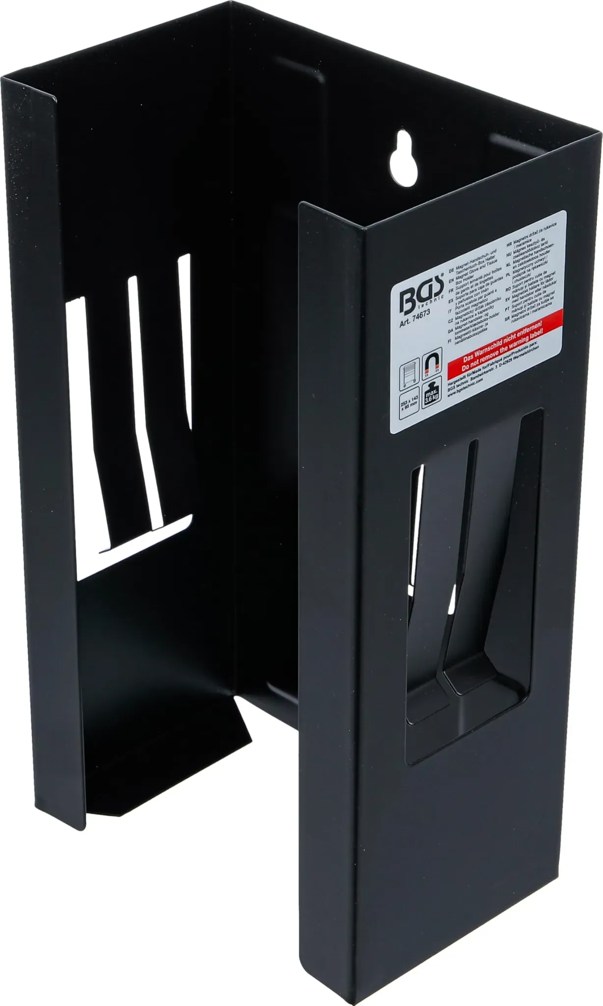 BGS 74673 Magnetische handschoen- en zakdoekdoos houder 253 x 143 x 95 mm