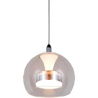 LED Pendelleuchte, chromfarben, Switch-Dimmer, CCT, H 150 cm - Silber