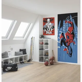 KOMAR Marvel Fototapete - Spider-Man Rooftop-Rockin‘ - Größe 100 x 250 cm