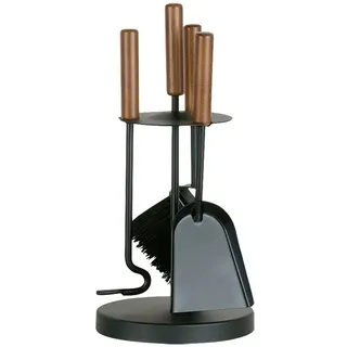 FireFix Kaminbesteck Stahl klein 19 x 19 cm 4-teilig Schwarz