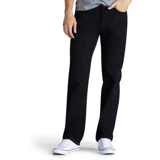LEE Herren Relaxed Fit Straight Leg Jeans, Double Black, 33W / 36L