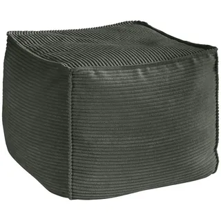 Hom`in Pouf , Grün , Textil , Füllung: Styroporkugeln , 66x40x66 cm , Blauer Engel, Goldenes M, Oeko-Tex® Standard 100, DGM-Klimapakt , Indoor , Wohnzimmer, Sessel, Hocker & Hockerbänke, Poufs