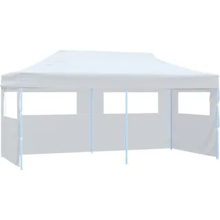 vidaXL Faltpavillon 6 x 3 m inkl. 3 Seitenteile Weiß
