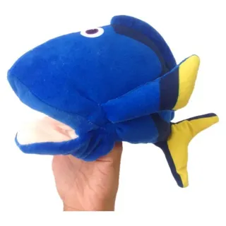 Leantoys Plüsch-Maskottchenpuppe mit blauem Fisch, 25 cm