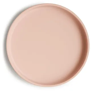 mushie Kinder Teller mit Rutschfestes Saugnapf | Silikon geschirr für Babys & Kleinkinder | BPA-frei | Spülmaschinenfest & mikrowellengeeignet | Klassische Version (Blush)