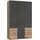 Drehtürenschrank Level by fresh to go 150 x 236 x 58 cm Grau