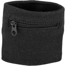 Sport-Armband, Reißverschluss Workout Wallet Gym Wrist Bag Atmungsaktive Tasche Schweißband Wrist Wallet zum Laufen Radfahren Sport Coin Keys Storage(Schwarz)