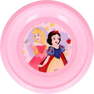Tataway Disney Princess Plastikschale für Mädchen, rosafarben, widerstandsfähig gegen versehentliche Stöße und wiederverwendbar