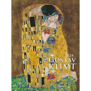 Gustav Klimt 2024 - Bild-Kalender 42x56 cm - Kunst-Kalender - Metallicfolienveredelung - Wand-Kalender - Malerei - Alpha Edition