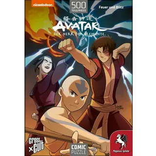 Pegasus Spiele 76002G Puzzle: Avatar - Der Herr der Elemente (Feuer und Blitz), 500 Teile