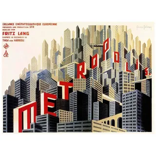 Wee Blue Coo Movie Film Metropolis Sci Fi Drama Class Study City Art Print Poster Wall Decor Kunstdruck Poster Wand-Dekor-12X16 Zoll