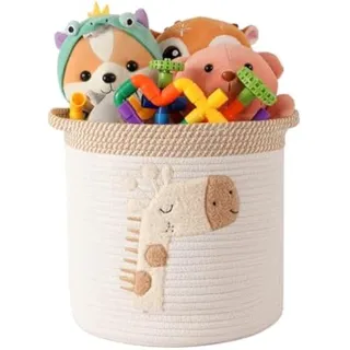 Opbergschrank für Kinderbett, Schrank mit Griffen, Opbergschrank für Babys und Kinder, Geschenk für Regale, Badezimmer, Kinderbett (Giraffe) - Weiß