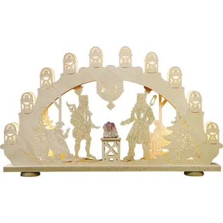 LED Lichterbogen 15 flg. bergmann mit Amethyst LxHxT 66,0 x 40,0 X 6,0 cm NE
