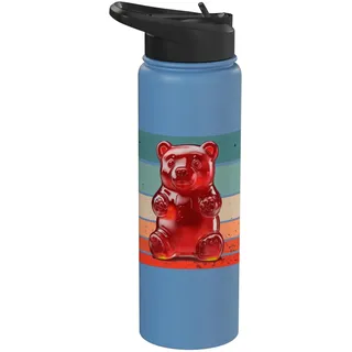 Süßigkeitenliebhaber süßer Bär Süßes Outfit Süßigkeiten Stainless Steel Insulated Water Bottle
