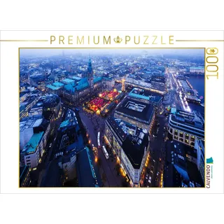 Calvendo Puzzle Hamburger Innenstadt im Advent | 1000 Teile Lege-Größe 64x48cm Foto-Puzzle für glückliche Stunden
