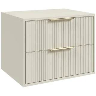 Badplaats Waschbeckenunterschrank Rimini 2 Schubladen 60 x 46 x 46 cm Beige