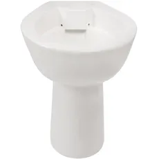 Bild 'aquaSu® Stand-WC Igeno, spülrandlos weiß, 45 x 47 cm Erhöhung, Tiefspüler mit waagerechtem Abgang, Tiefspül WC ohne Spülrand, Erhöhte Toilette bodenstehend, Sanitärkeramik in 57103 6