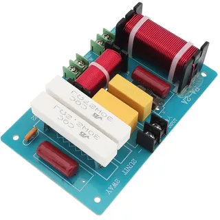 Laroal 2-Wege-Frequenzweiche für Lautsprecher, 450 W, 4 – 8 Ohm, 2-Wege-Hoch-Tief-Frequenzweiche für Lautsprecher, HiFi-Lautsprecher-Frequenzweiche