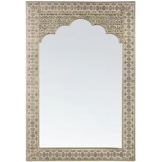 Beliani Wandspiegel gold rechteckig 60/90 cm Pali , Goldfarben , Metall , Rechteckig , 60x91x5 cm , Spiegel, Wandspiegel