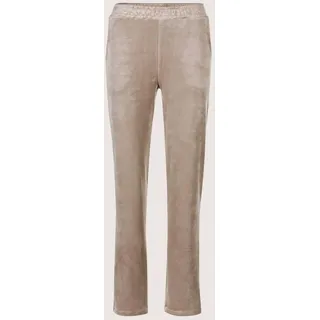Schlupfhose MADELEINE "Sweathose Elegante Hose mit Leo-Print", Damen, Gr. 21, N + K Gr, beige (taupe), Obermaterial: 90% Polyester PES. 10% Elasthan EL., Modern, gerade, Hosen Schlupfhose