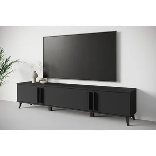 Home Affaire Helsinki TV-Kommode 180 cm Schwarz Holzwerkstoff