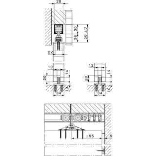 hawa sliding solutions Beschlägesatz HAWA-Junior 40/Z