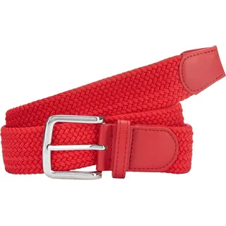 Hüftgürtel LASCANA "Flechtgürtel, Anzuggürtel, Gürtel, Hosengürtel, Jeansgürtel", Damen, Gr. 95, rot, Obermaterial: 80% Textilmaterial, 20% Lederimitat, Flechtoptik, unifarben, Gürtel Hüftgürtel, aus elastischem Material mit Shaping-Effekt