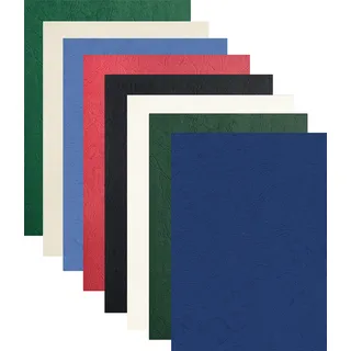 pavo Einbanddeckel Lederstruktur DIN A4 farbig sortiert 100 Einbanddeckel