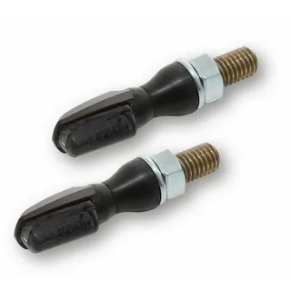 SHIN YO LED Bremslicht/Blinkereinheit Spark | Paar, getöntes Glas, Kunststoffgehäuse schwarz, M8-Gewinde, Maße B×H×T 25 × 11 × 13 mm; 12V-LED, ggf