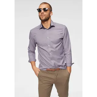 Langarmhemd SELECTED "SLHSLIMNEW-MARK SHIRT LS NOOS", Herren, Gr. 3XL, N-Gr, weiß (rot, blau, weiß, kariert), Web, Obermaterial: 100% Baumwolle, unifarben, 1-Knopf-Manschette, Hemden Langarmhemd