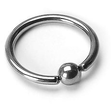 Autiga® Klemmring Titan BCR Septum Piercing Captive Ring Lippe Ohr Augenbrauen Nase Brustwarze Silber 0,8 mm 8 mm
