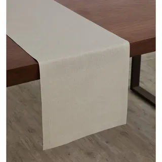 Solino Home Tischläufer aus Leinen mit mittlerem Gewicht,35.6x30.5 cm lang Natur,100% reines Leinen Tischläufer für Thanksgiving, Weihnachten, Urlaub, Winter,handgefertigt und maschinenwaschbar