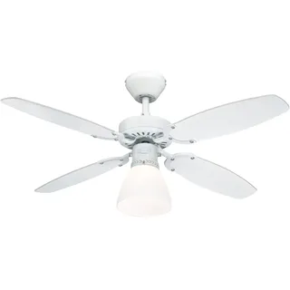 Capitol 105 cm Deckenventilator weiß/buche mit Licht