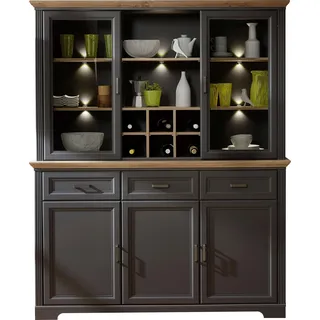 Innostyle Vitrine Jasmin 166 x 48 x 204 cm Grau