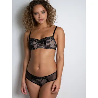 Panty PASSIONATA "OLIVIA", Damen, Gr. 44, schwarz, Netz, Obermaterial: 100% Polyamid, körpernah, Unterhosen Panty, zartes Netzgewebe, Spitze, elastisch