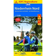 ADFC-Regionalkarte Niederrhein Nord mit Tagestouren