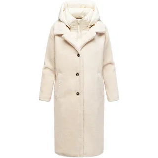 Wintermantel NAVAHOO "Wintermantel Teddyzauber 14", Damen, Gr. XS, weiß (sanftes weiß), Obermaterial: 100% Polyester PES.  Obermaterial: Futter: 100% Polyester PES. 100% Polyester PES., Mäntel Wintermantel