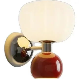 Wandleuchte, stilvolle Kürbisform, energieeffiziente Beleuchtung, Trikolore Nr RC, Rot