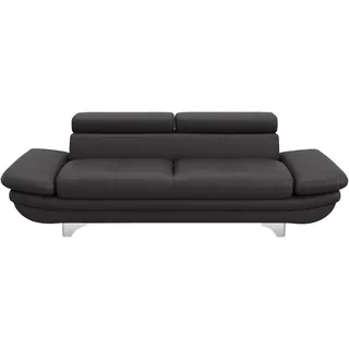 Cotta Big-Sofa Kunstleder 3-Sitzer Schwarz