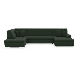 DOMO collection Wohnlandschaft Polyester 3-Sitzer Grün