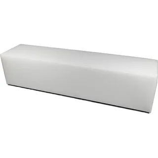 Pouf Apecchio, Mehrzwecksessel, Sitzsack, Hockerhocker,  Italy, 180x40 h42 cm, Weiß - Weiß