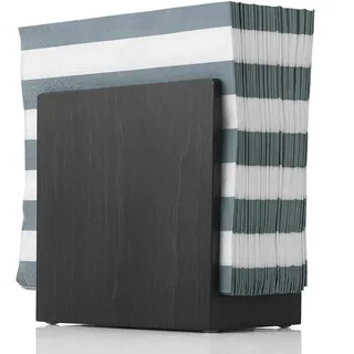 Serviettenhalter Schwarz aus Holz - Hölzerne Schwarz Serviettenhalter für Tische - Serviettenspender für die Küche - Küchenzubehör - Restaurant Decor - Bar Zubehör und Dekor