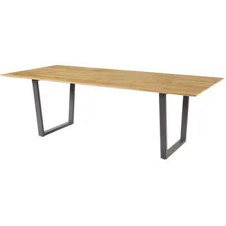Diamond Garden Oxford Kufentisch 220x100 cm Edelstahl/Teak