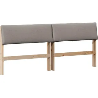 vidaXL Gepolstertes Kopfteil Taupe 180 cm Massives Kiefernholz - Braun
