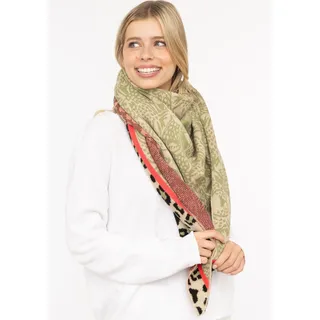 Zwillingsherz Modetuch »Dreieckstuch BW "Angry Leo"«, mit Leo-Kopf und auffälligem Leo Muster