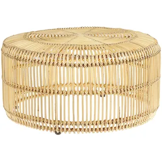 Beliani Couchtisch Rattan natürlich 84 cm Limni