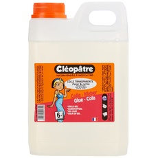 Cléopatre - Transparenter Kleber - Nachfüllpackung - Einfache, präzise und gleichmäßige Anwendung - Lösungsmittelfrei, Reinigung mit Wasser - Ab 6 Jahren - 2KG